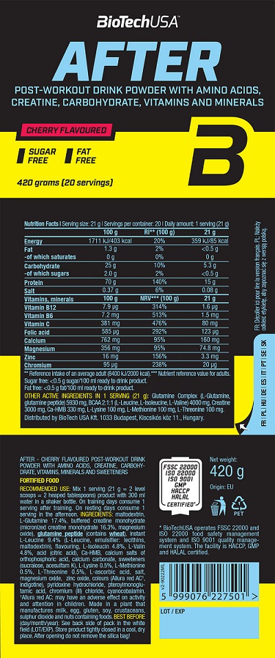 BIOTECH USA After 420gr Green Apple - Image 2