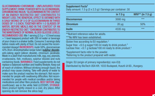 BIOTECH USA Glucomannan + Chromium 225gr - Image 2