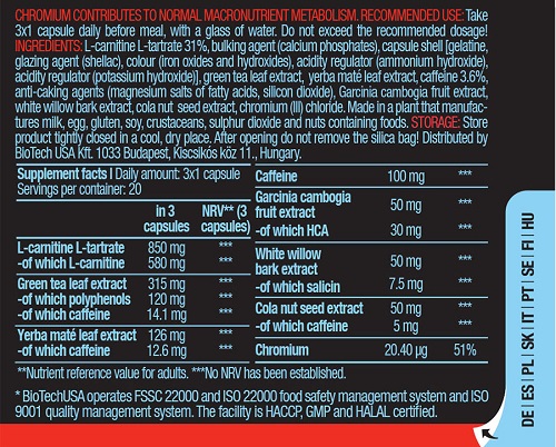 BIOTECH USA Thermo Drine 60caps - Image 2