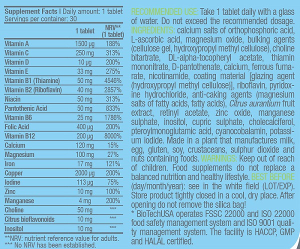 BIOTECH USA Vitabolic 30tabs - Image 3