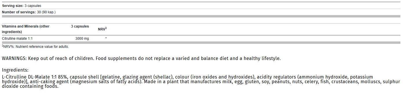 SCITEC NUTRITION Citrulline Malate 90caps - Image 3