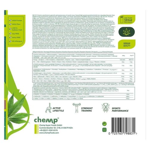 CHEMP Pure 100% Hemp Protein Powder 1020 gr - Image 3