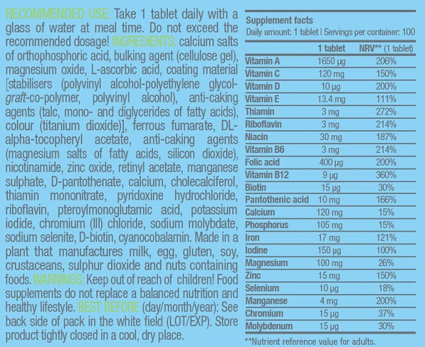 BIOTECH USA One A Day 100tabs - Image 2