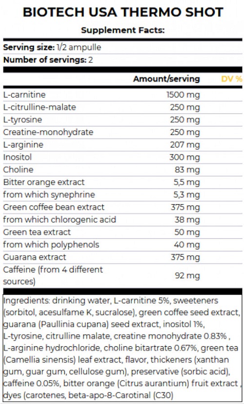 BIOTECH USA Thermo Shot 60ml - Image 2