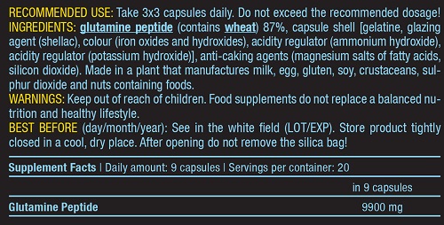 BIOTECH USA Glutamine Peptide 180 caps - Image 3