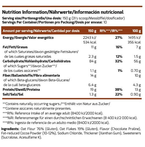 SCITEC NUTRITION Oatmeal 1500gr - Image 2