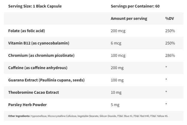 NUTREX Lipo-6 Black Hers Ultra Concentrate 60caps - Image 3