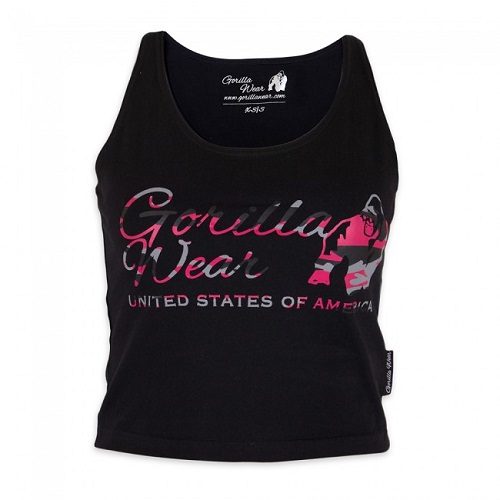 GORILLA WEAR Oakland Crop Tank Black - Image 4