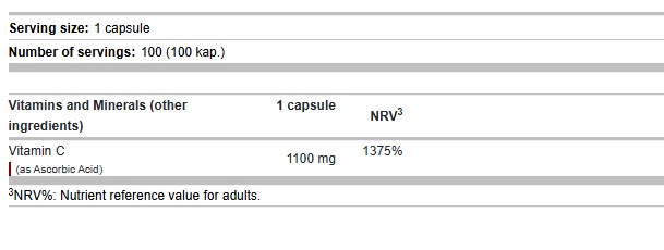 SCITEC NUTRITION Vita-C 1100 100caps - Image 3