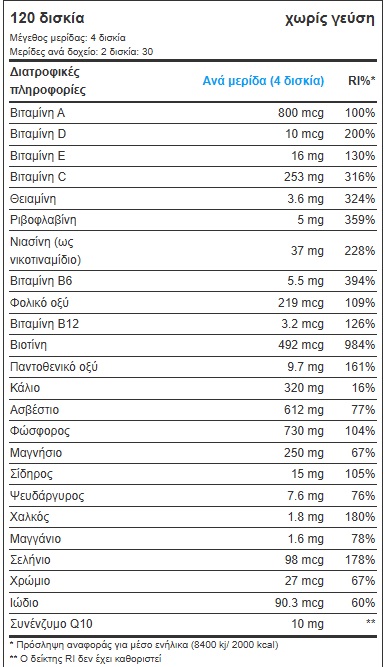 SCITEC NUTRITION Euro Vita-Mins 120tabs - Image 3