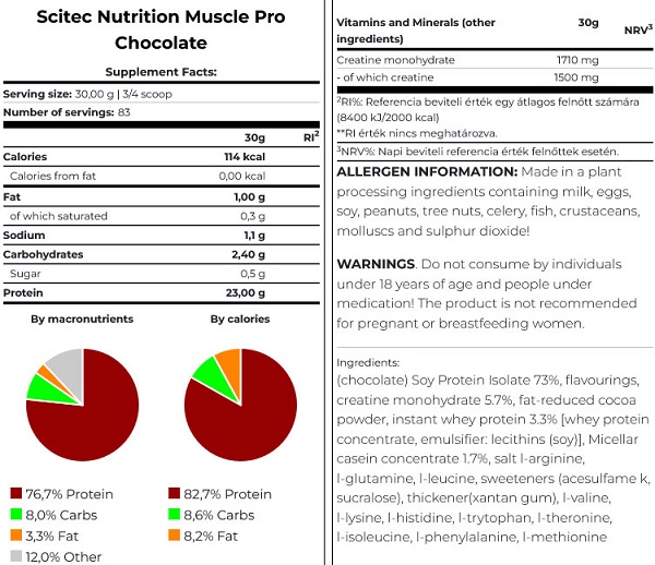 SCITEC NUTRITION Muscle Pro 2500gr - Image 3