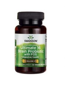 SWANSON Ultimate 16 Strain Probiotic with FOS 3.2billion 60vcaps