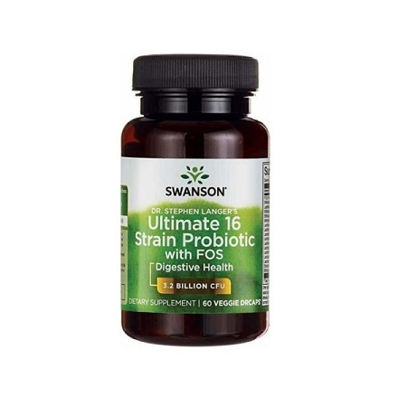 SWANSON Ultimate 16 Strain Probiotic with FOS 3.2billion 60vcaps