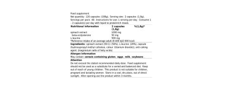 PEAK Ecdysterone 120caps - Image 2