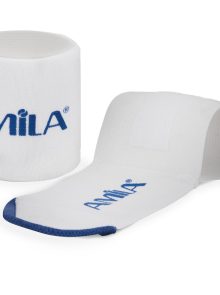 AMILA Wrist Band για tennis με velcro White/Red