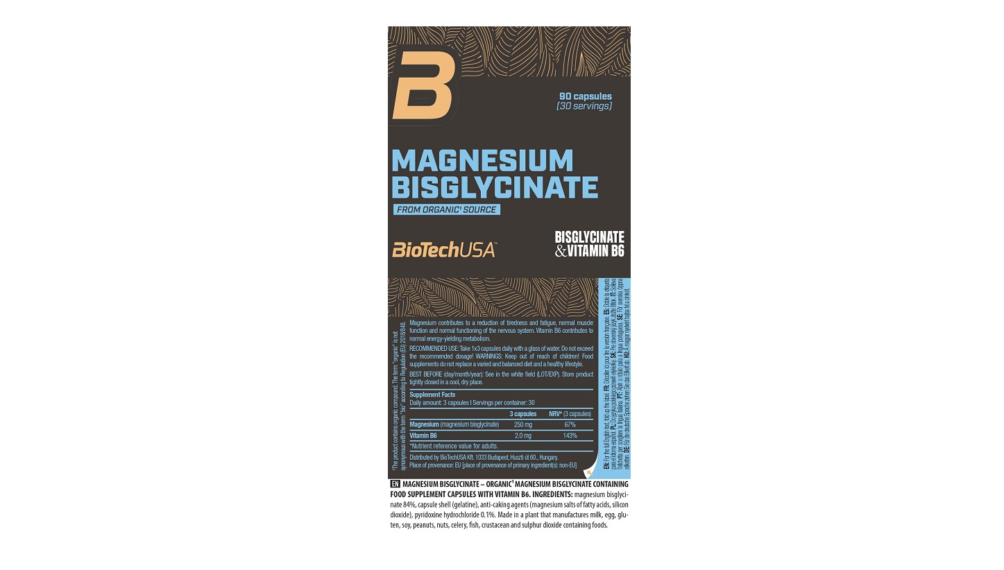 BIOTECH USA Magnesium Bisglycinate 90caps - Image 2