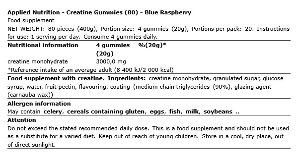 APPLIED NUTRITION Creatine Gummies 80gummies - Image 4