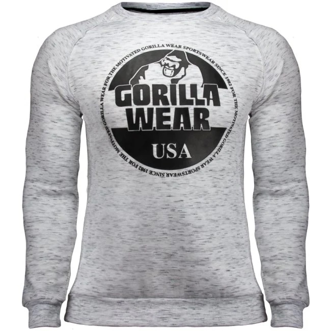 GORILLA WEAR Bloomington Crewneck Sweatshirt Mixed Gray - Image 2
