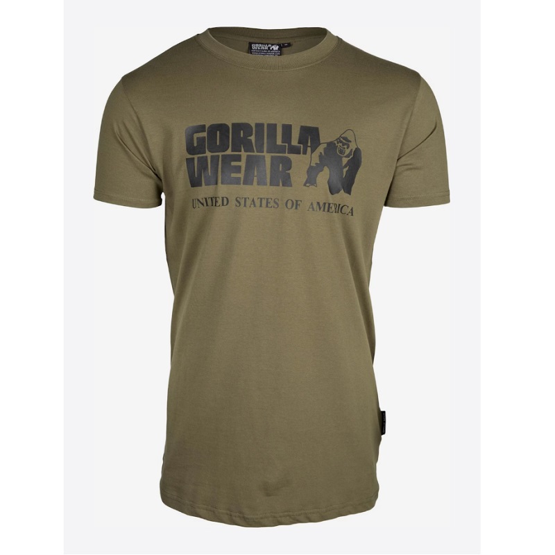 GORILLA WEAR Classic T-Shirt Army Green - Image 2